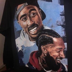 2pac and Nipsy t-shirt new 100% cotton size m- 3x